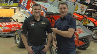 Tony Stewart shows off his absurd car collection to Jeff Gordon  Around the Track [upl. by Vivianna637]