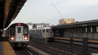 HD R188 7 train Enters and leaves 33 Street First Day Revenue Service [upl. by Adelia]