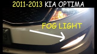 Kia Optima  Fog Light Repair  20112013  H8 Bulb Replacement [upl. by Ahseym]