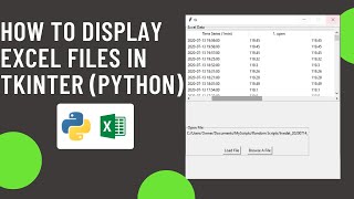 How to view Excel File or Pandas DataFrame in Tkinter Python GUI [upl. by Ennoitna]