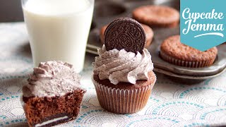 Cookies amp Cream Oreo Cupcake Recipe  Cupcake Jemma [upl. by Sheline]