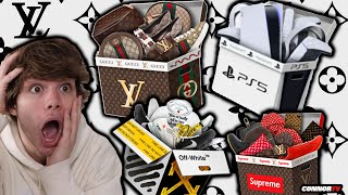 9000 Online Hypebeast Mystery Box WINS  Gucci Louis Vuitton Xbox Series S [upl. by Tomchay]