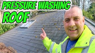 Pressure washing roof cleaning [upl. by Nada]