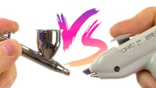 Copic Airbrush Vs Airbrush  which wins [upl. by Anaujait]