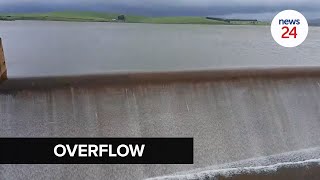 WATCH  Theewaterskloof Dam overflowing after bleakness of drought [upl. by Olympie691]