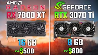 RX 7800 XT vs RTX 3070 Ti  Test in 6 Game [upl. by Aicilet]