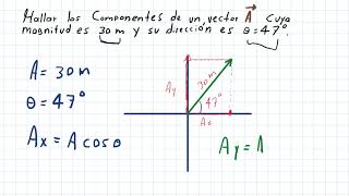 Como calcular los componentes de un vector [upl. by Martinson]