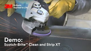 3M Abrasives ScotchBrite™ Clean and Strip XT Disc Demo [upl. by Queston]