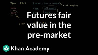 Futures fair value in the premarket  Finance amp Capital Markets  Khan Academy [upl. by Einnaoj517]