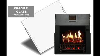 How To Install Electric Fireplace Glass  Support From MagikFlame [upl. by Woodman]