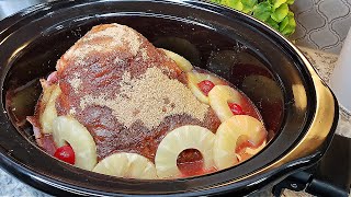 Pineapple Ham Recipe  EASY Slow Cooker Ham Recipe  Simply Mama Cooks [upl. by Tine]