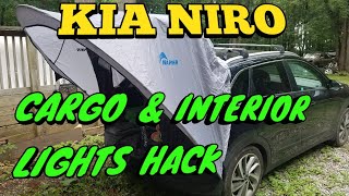 KIA NIRO  HOW TO TURN OFF CARGO LIGHT AND INTERIOR LIGHTS WITH DOORS OPEN [upl. by Goer]