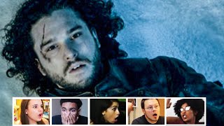 Reactors Reaction To Jon Snow Death In Game of Thrones 5x10  Mixed Reactions [upl. by Garfinkel675]