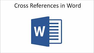 Automatic Cross References in Microsoft Word [upl. by Harolda]