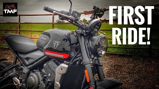 2021 Triumph Trident Review  First Ride [upl. by Esorylime]