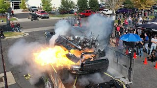 3000hp Dyno Engine FAILURE Explosion of Master Shredder [upl. by Kcirdde]