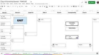 Google Sheets Tournament Bracket Tutorial [upl. by Ursala]