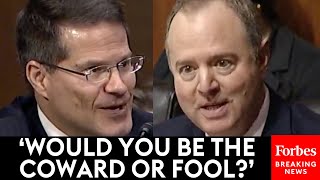 Trumps Solicitor General Nominee D John Sauer Adam Schiff Share Brutal Exchange At Senate Hearing [upl. by Eirbua]