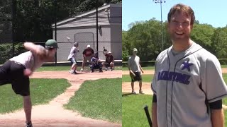 Dave Portnoy vs Hank from Pardon My Take Strikeout Challenge [upl. by Meador]