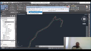 Auto CAD Civil 3D road design software tutorial on horizontal alignment design [upl. by Naujal]