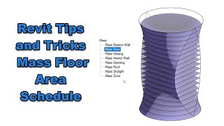 Massing in Revit  Mass Floor Area Schedule [upl. by Ydnam]