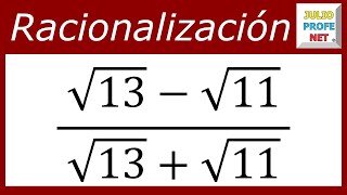 Racionalizar mediante conjugación  Ej 4 [upl. by Yrebmik599]