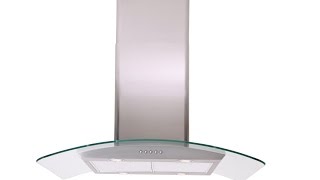 Curved Glass Island Kitchen Extractor  Luxair Cooker Hoods [upl. by Bruns709]