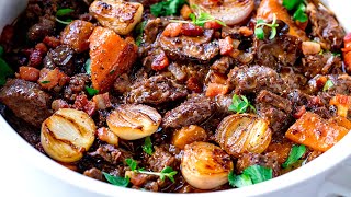 Beef Bourguignon  Slow Cooked to Perfection [upl. by Arateehc]