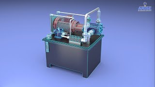 Hydraulic Power pack 3D Animation Demo [upl. by Aizirtap]