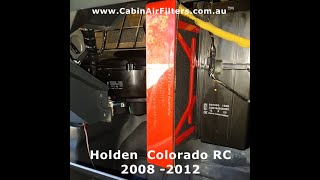 Holden Colorado cabin air filter install 20082012The ultimate carbon airpurification system [upl. by Anilac206]