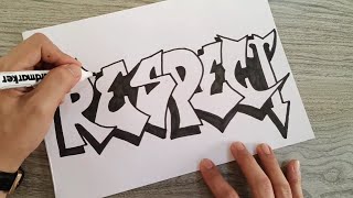 Graffiti Lettering 101  Easy Step By Step Lettering Tutorial  Arts amp Crafts  3D Lettering [upl. by Moriarty]