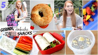 5 EINFACHE  GESUNDE SNACKS für die SCHULE amp UNI [upl. by Jemina]