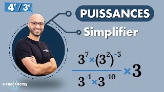 Puissances  Simplifier  Exercice Type [upl. by Notneuq]