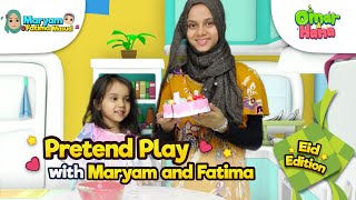 Omar amp Hana  EID EDITION Play Pretend with Maryam and Fatima  Islamic Cartoon for Kids [upl. by Jaquelyn]