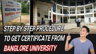 Complete Details To Get Any Documents From Banglore University [upl. by Ezequiel]