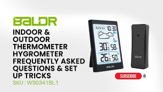 How to Set up Baldr Indoor Outdoor Wireless Thermometer FAQ [upl. by Assert]