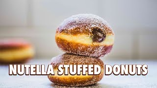 Nutella Stuffed Donuts Bomboloni [upl. by Arundell209]