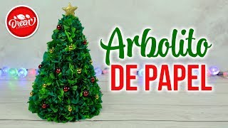 DIY decoración navidad 2022 Mini árbol navideño con papel  Christmas Ideas  DREEN NAVIDAD [upl. by Aimak109]