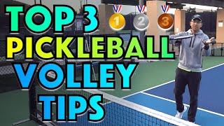 Top 3 Tips For Strong Pickleball Volleys [upl. by Annoled]