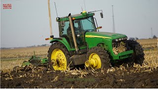 JOHN DEERE 8420 Tractor Plowing [upl. by Cazzie]