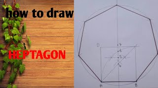 How to draw HEPTAGONpolygon engineering drawing [upl. by Bara620]