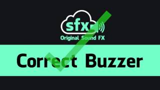 Correct Buzzer Sound Effect [upl. by Gnuy]