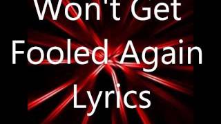 The Who Wont Get Fooled Again Lyrics [upl. by Nepean]