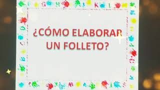 ¿Cómo elaborar un folleto [upl. by Joanie41]