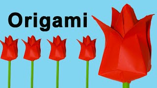 Como Hacer Flores De Papel Origami Fácil [upl. by Aynod395]