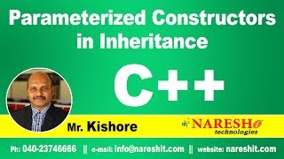 Parameterized Constructors in Inheritance  C Tutorial  Mr Kishore [upl. by Anuahsat]