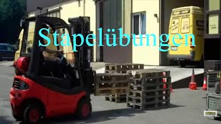 Ausbildung für Gabelstaplerfahrer  Stapelübungen [upl. by Mal400]