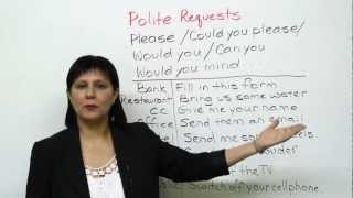 Conversational English  How to make polite requests [upl. by Severson571]