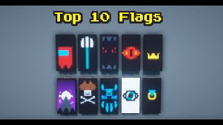 Top 10 Minecraft Banner Tutorial [upl. by Nauh]