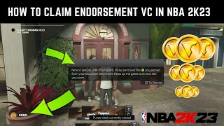 HOW TO CLAIM ENDORSEMENT VC IN NBA 2K23 [upl. by Rist805]